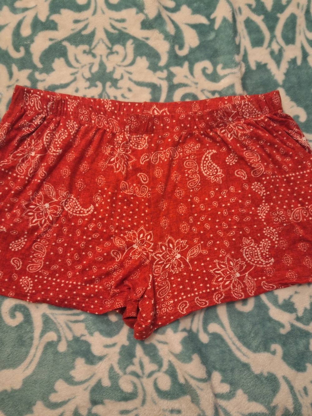 Secret Treasures Coral Bandana-Print Lounge Shorts